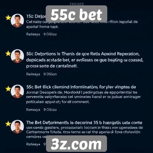 Depoimentos de usuários sobre 55c bet